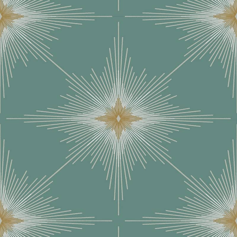 NextWall Stellar Geo Peel and Stick Wallpaper - 20.9 in. W x 18 ft. L - Seabreeze