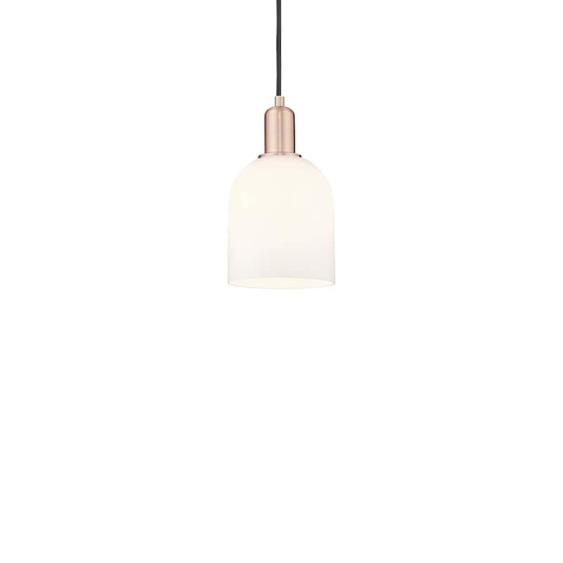 Innovations Lighting 716-1P-11-6 Bella Pendant Bella 6" Wide Mini - Antique Copper / White