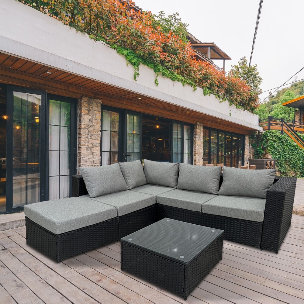 Black outdoor seating deals