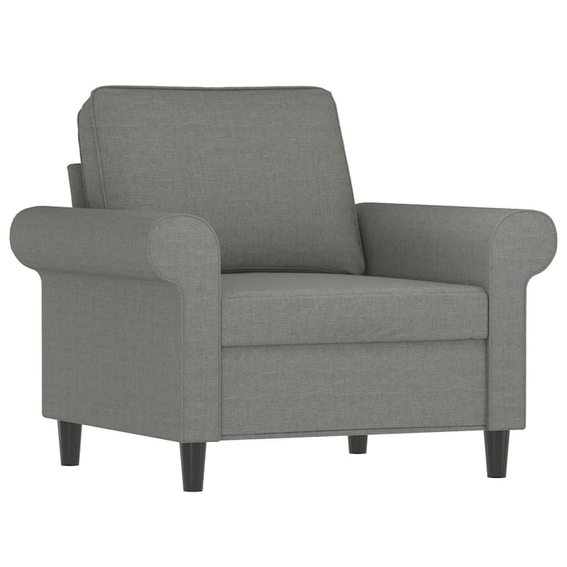 vidaXL Sofa Chair with Footstool Living Room Accent Upholstered Chair Fabric