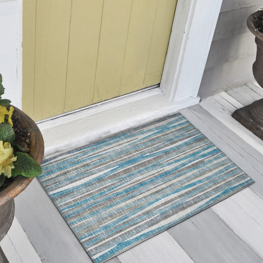 Indoor/Outdoor Waverly Modern Stripes Washable Rug