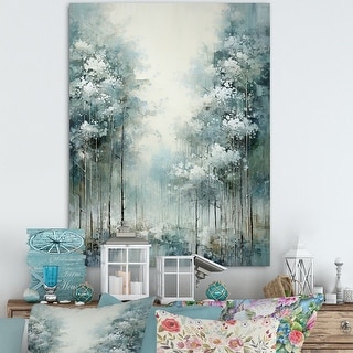 Designart "Pine Tree Enchanted Forest I" Tree Pine Canvas Art Print ...