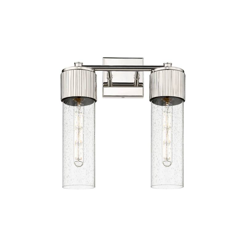 Innovations Lighting 428-2W-16-14 Bolivar Vanity Bolivar 2 Light 14" - Polished Nickel / Seedy
