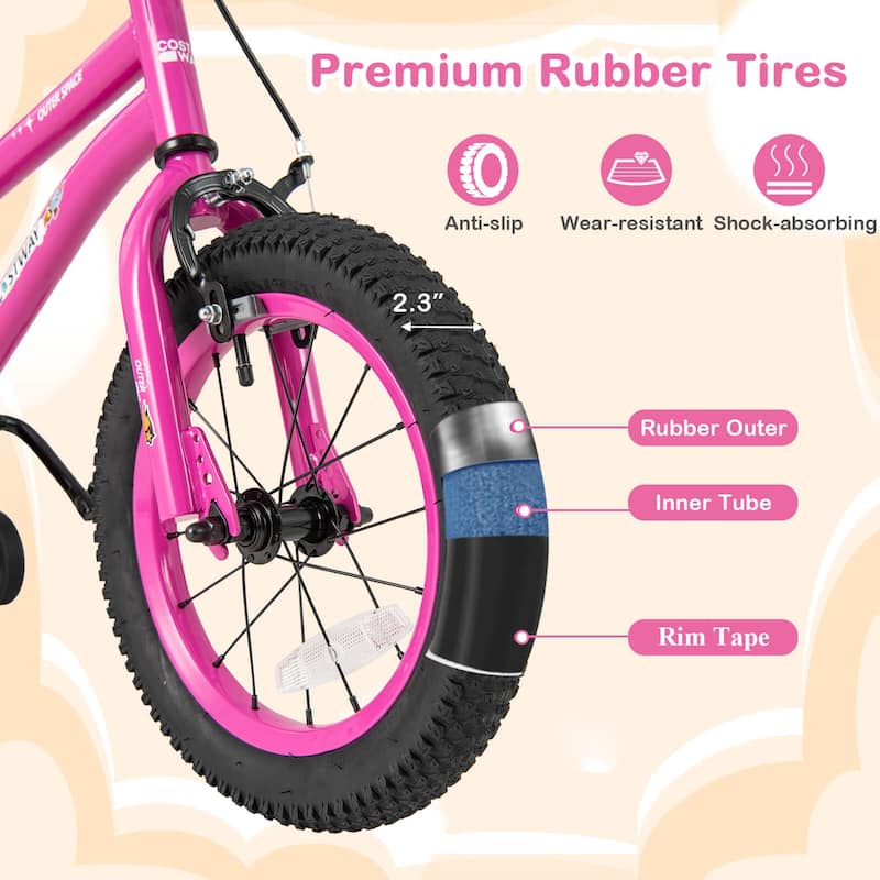 Costway 14/16/18-Inch Kid’s Bike for 4-7 Years Old with Adjustable - See Details