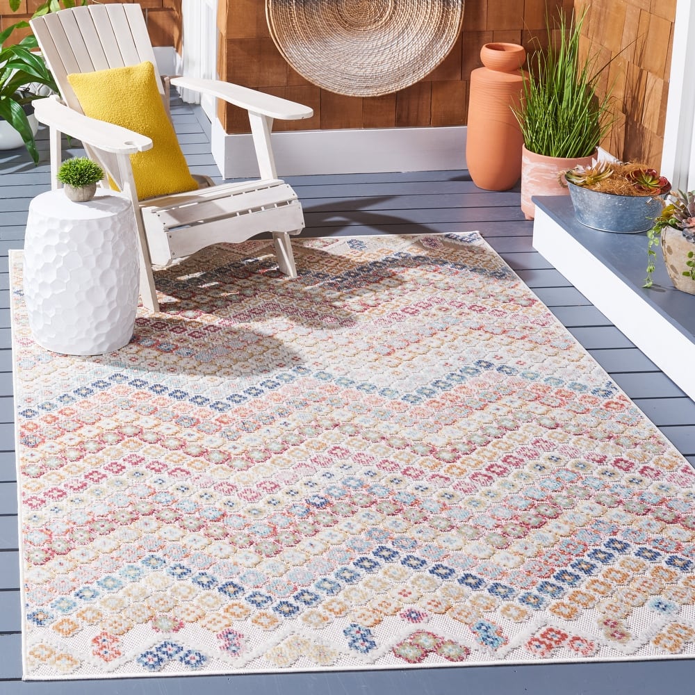 SAFAVIEH Cabana Dadey Indoor/ Outdoor Boho Chevron Rug