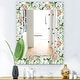 preview thumbnail 7 of 5, Designart 'Green Flowers 5' Traditional Mirror - Printed Wall Mirror 23.7 in. wide x 31.5 in. high