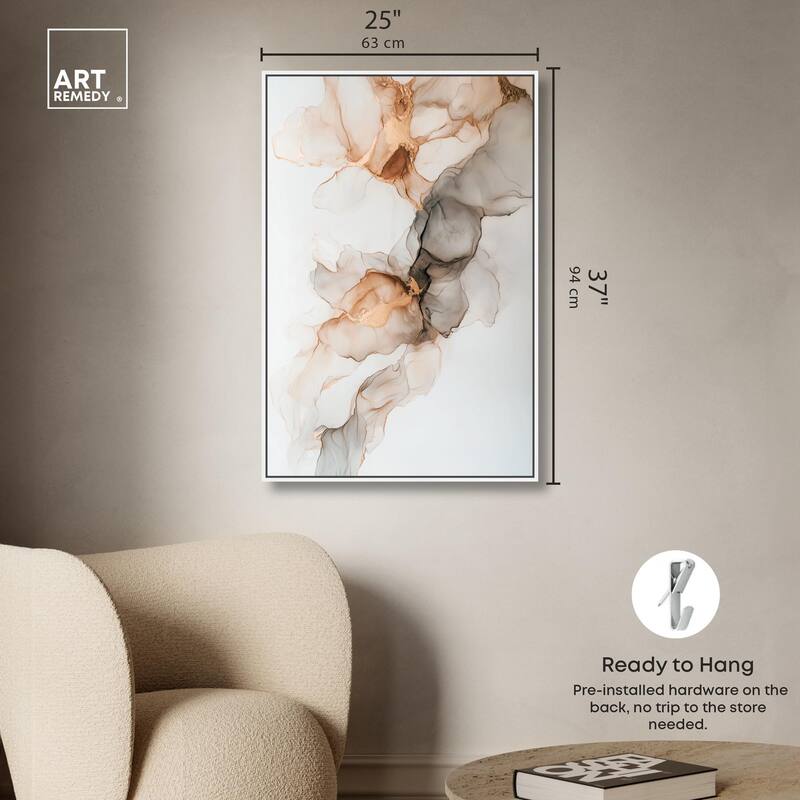 Smoky Gold Drift Canvas by Art Remedy