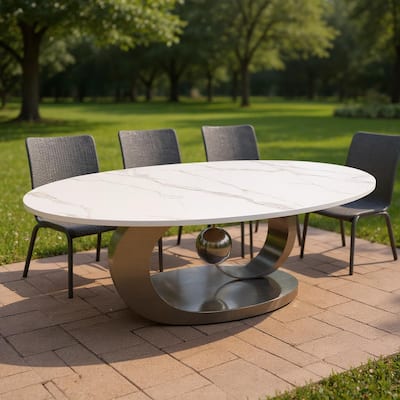 Homy Casa Elegant Outdoor Dining Table - Modern Patio Furniture