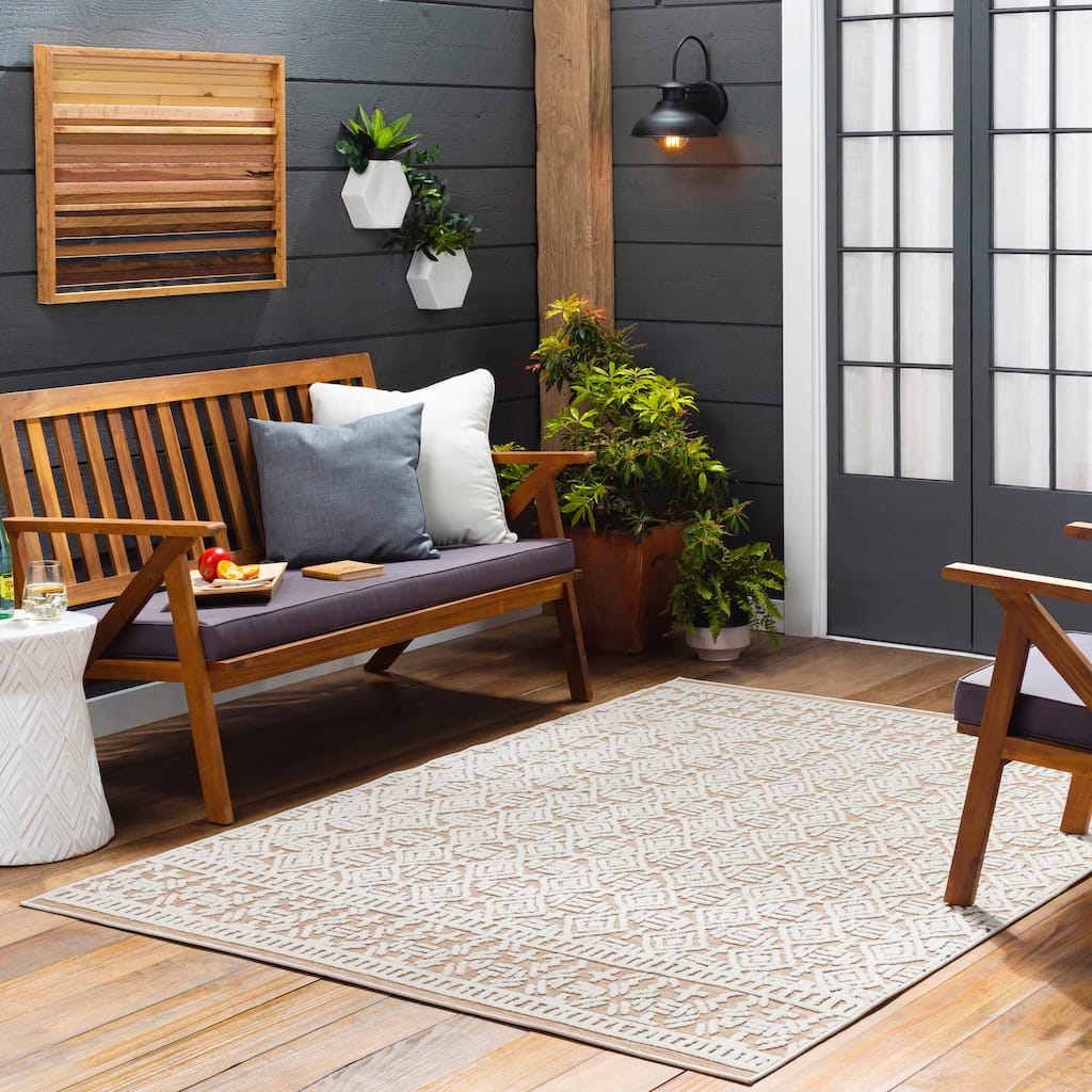 Livabliss Sorya Bohemian Diamond Indoor/ Outdoor Area Rug