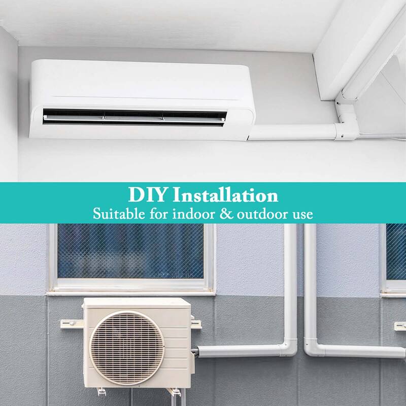 Costway 4" PVC Decorative Mini Split Line Set Cover with Flexible Duct - See Details