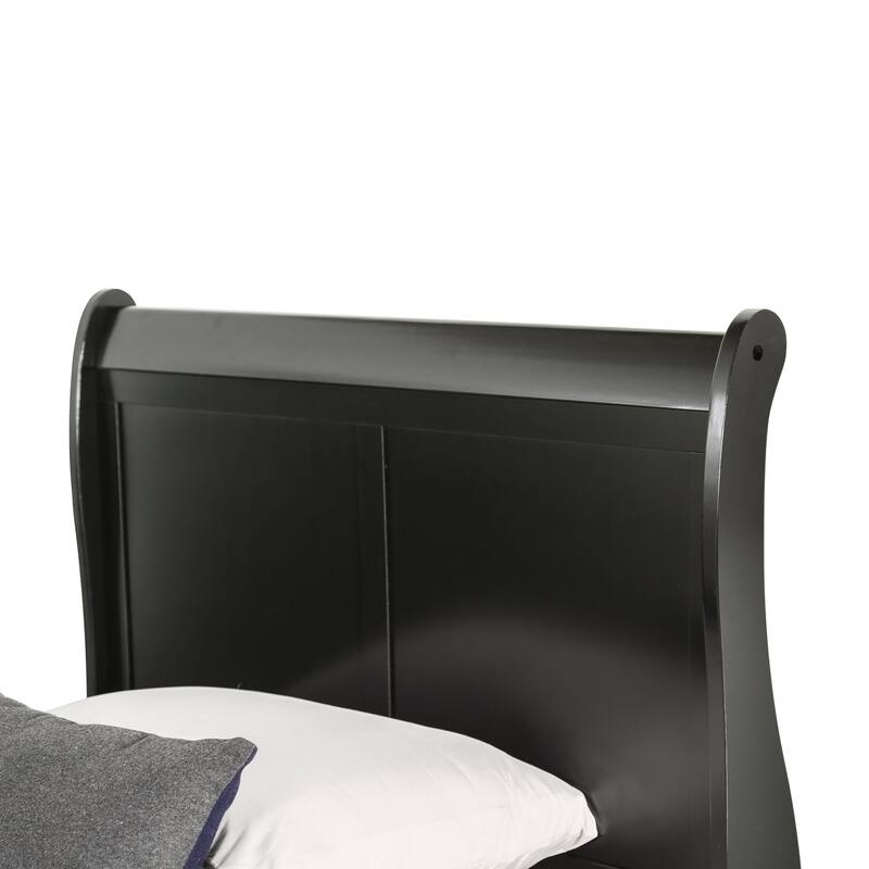 Furniture of America Mayday Modern Solid Wood 3-Piece Sleigh Bedroom Set