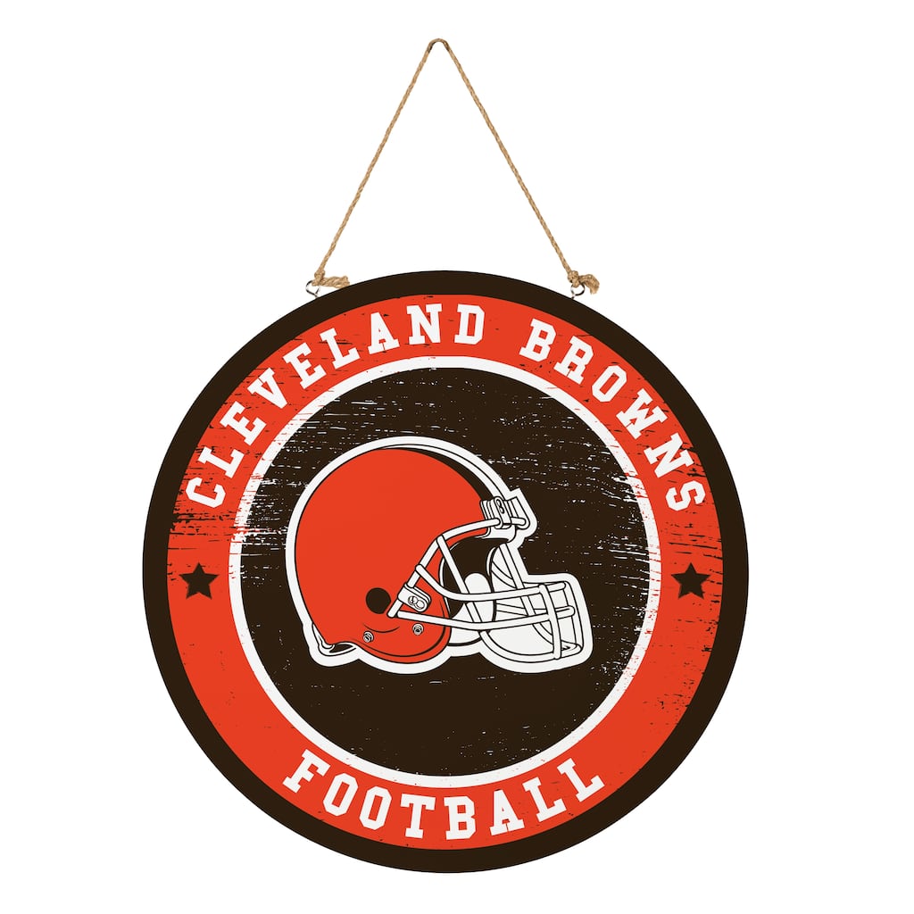 Cleveland Browns Wooden Door Decor Wall Sign - Multi-Color