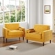 preview thumbnail 11 of 68, 2 Set Modern Wide Armchair Corduroy Accent Chairs