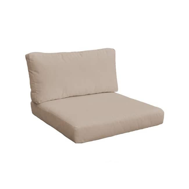 Solid Color Chair Cushion Cover Set for 4-inch Cushions (Covers Only) - Wheat