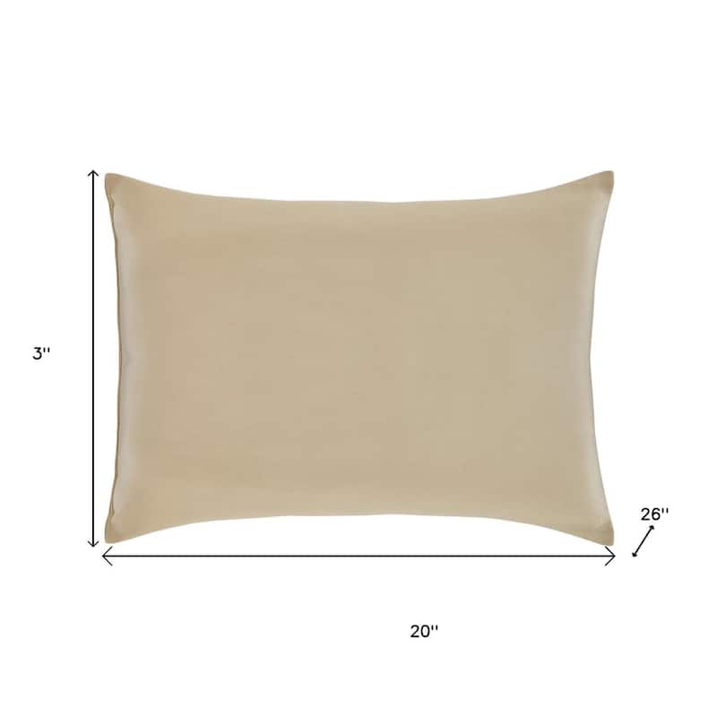 HomeRoots Cotton Wool Medium Hypoallergenic Standard Size Bed Pillow - Ivory