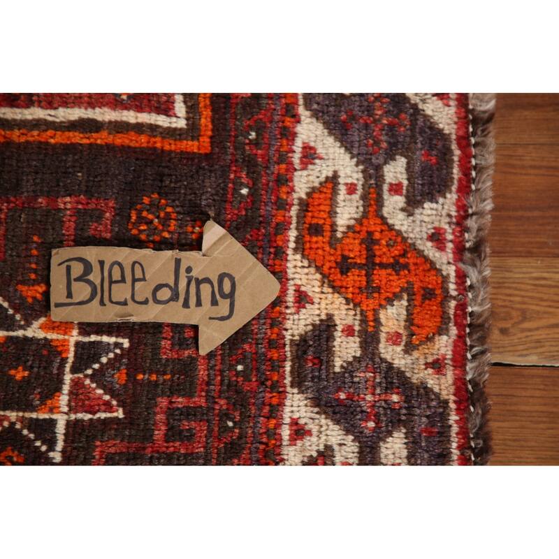 Qashqai Persian Vintage Area Rug Hand-Knotted Wool Carpet - 5'2"x 8'0"