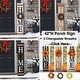 preview thumbnail 11 of 37, Glitzhome 42"H Wooden Christmas Porch Sign with 3 Changeable Floral Wreaths