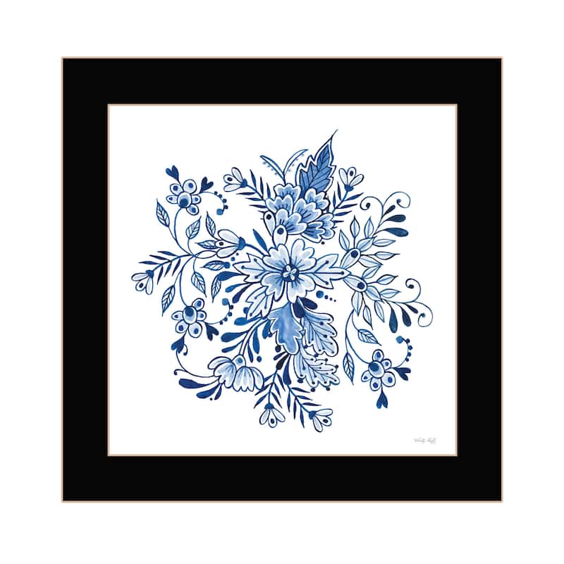 TrendyDecor4U "Floral Calligraphy Sketches II" Framed Print Wall Art