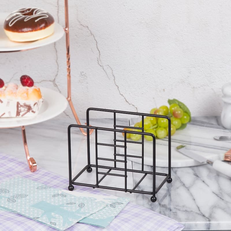 Creative Home Iron Works Iron Wire Napkin Holder with Black Powder Coating