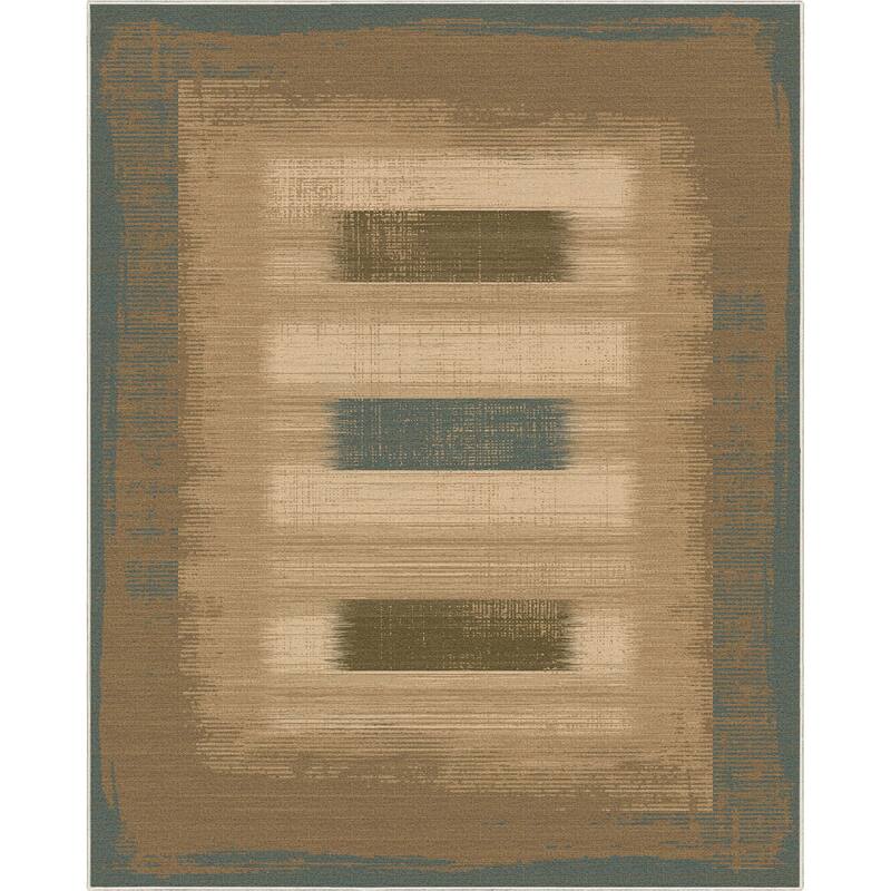 Well Woven Apollo Border Modern Abstract Flat-Weave Rug