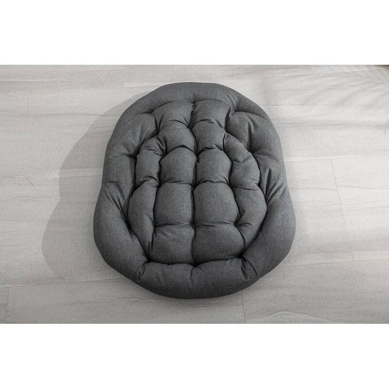 Premium Oversized Rattan Rocking Chair with Padded Cushion - Comfortable Recliner for Indoor & Outdoor Relaxation