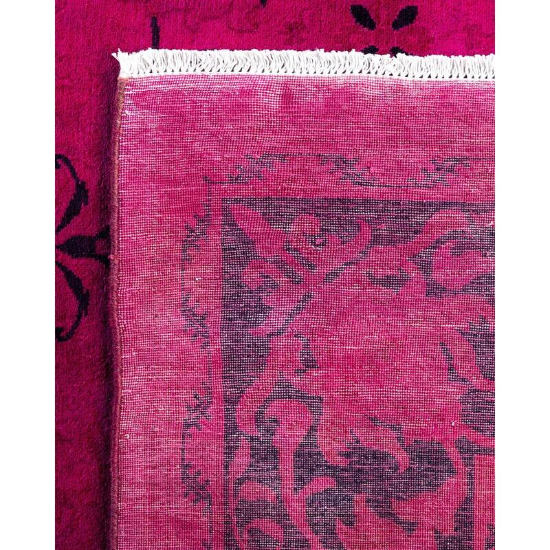 Fine Vibrance One-of-a-Kind Hand-Knotted Area Rug - Pink, 6' 1" x 9' 3" - 6' 1" x 9' 3"