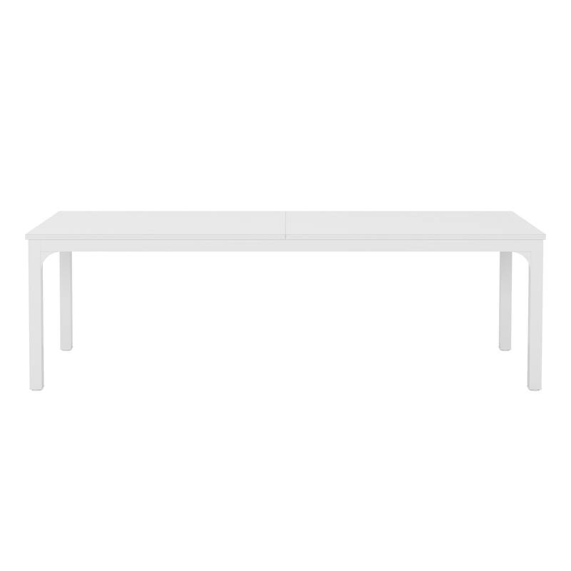 78" White Dining Table Large Rectanglular
