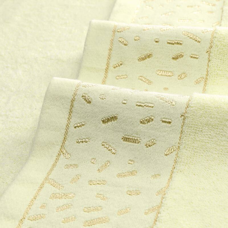 Cotton Bath Towels, 2 Pack Solid Bathroom Towels Set Highly Absorbent Towels for Bathroom 28" x 56" - Yellow