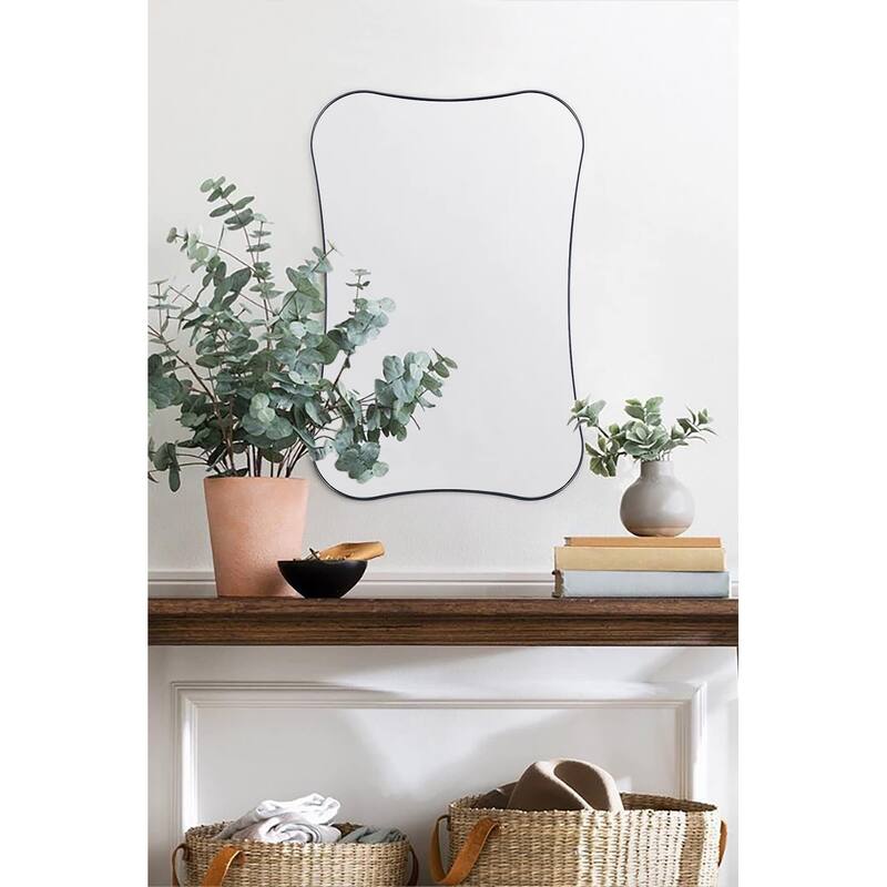 TEHOME Toini Asymmetrical Metal Wall Mirror - 20'' x 30''