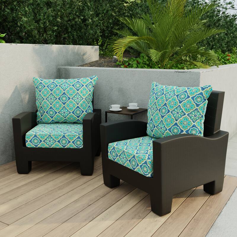24" x 47" Outdoor Deep Seat Cushion Set with Welt - 46.5'' L x 24'' W x 6'' H