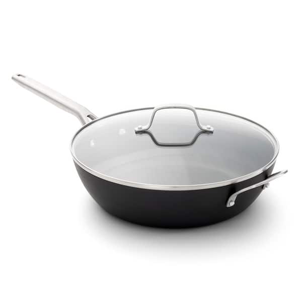slide 2 of 3, Calphalon Hard-Anodized Nonstick 12" Jumbo Frying Pan with Lid