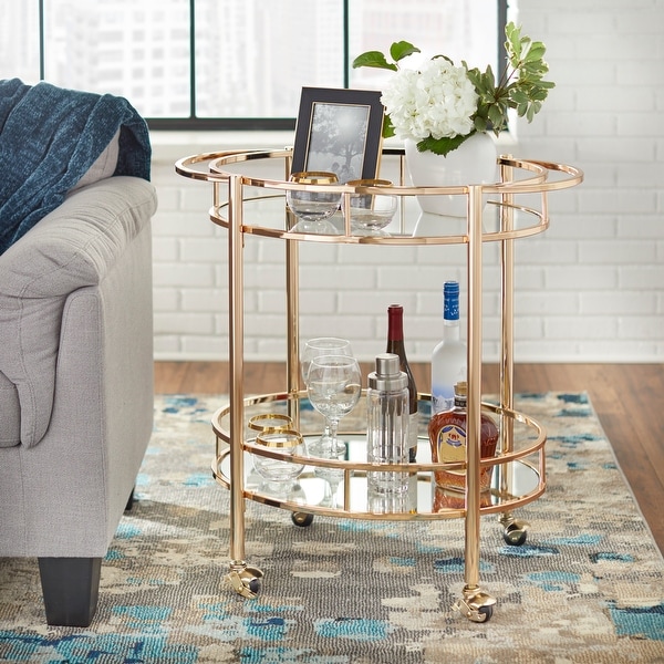 Lifestorey Devin Oval Metal Bar Cart. Opens flyout.