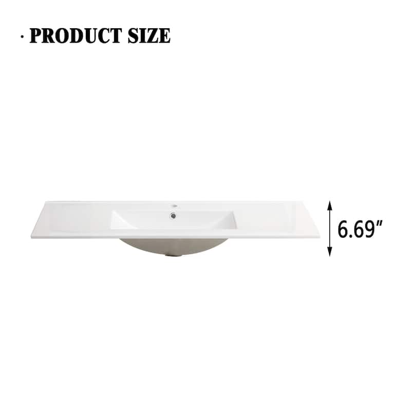 36" Bathroom Vanity Ceramic Sink