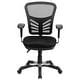 preview thumbnail 15 of 17, Nicholas Mid-Back Black Mesh Multifunction Executive Swivel Ergonomic Office Chair with Adjustable Arms