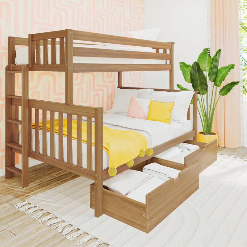 Max and Lily Twin over Full Bunk Bed with Ladder and Storage Drawers