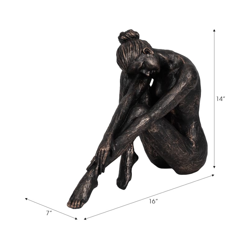 Sagebrook Home Bronze Elegance in Stillness Sculpture Collection