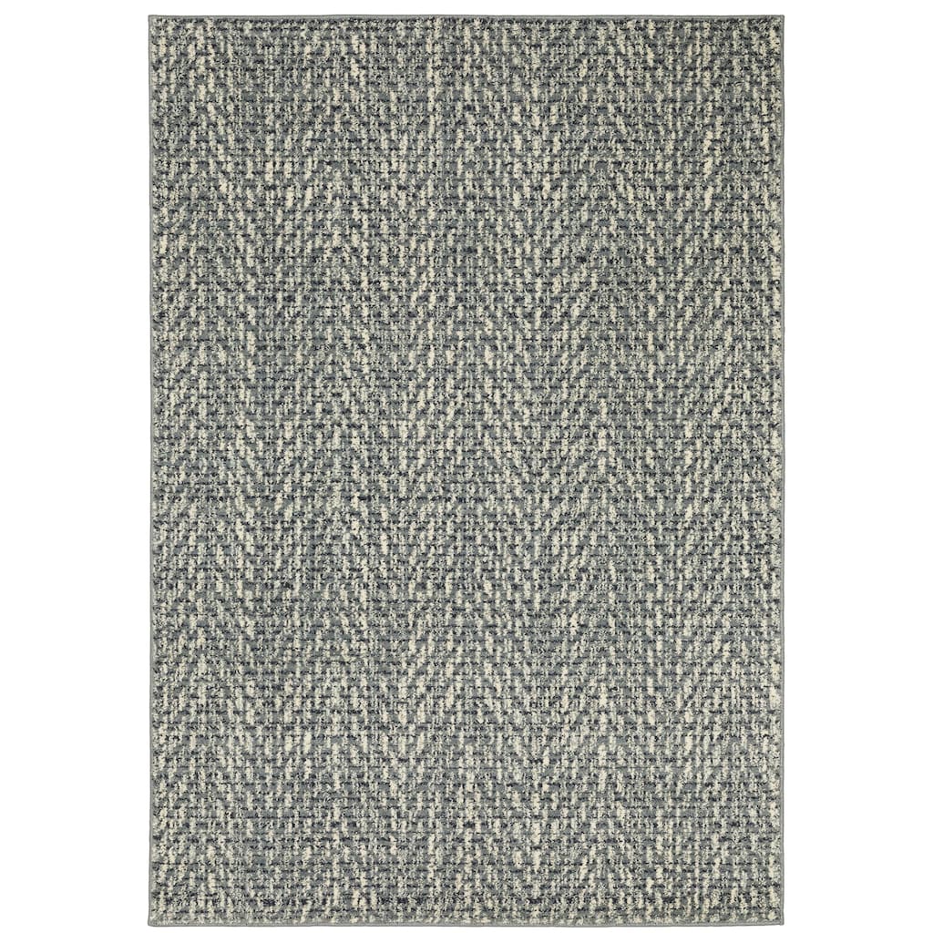 Style Haven Salinas Industrial Tweed Blue/ Ivory Indoor Area Rug