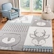 preview thumbnail 1 of 11, SAFAVIEH Carousel Kids Nevzeta Animal Rug 10' x 14' - Grey/Ivory - Rectangle