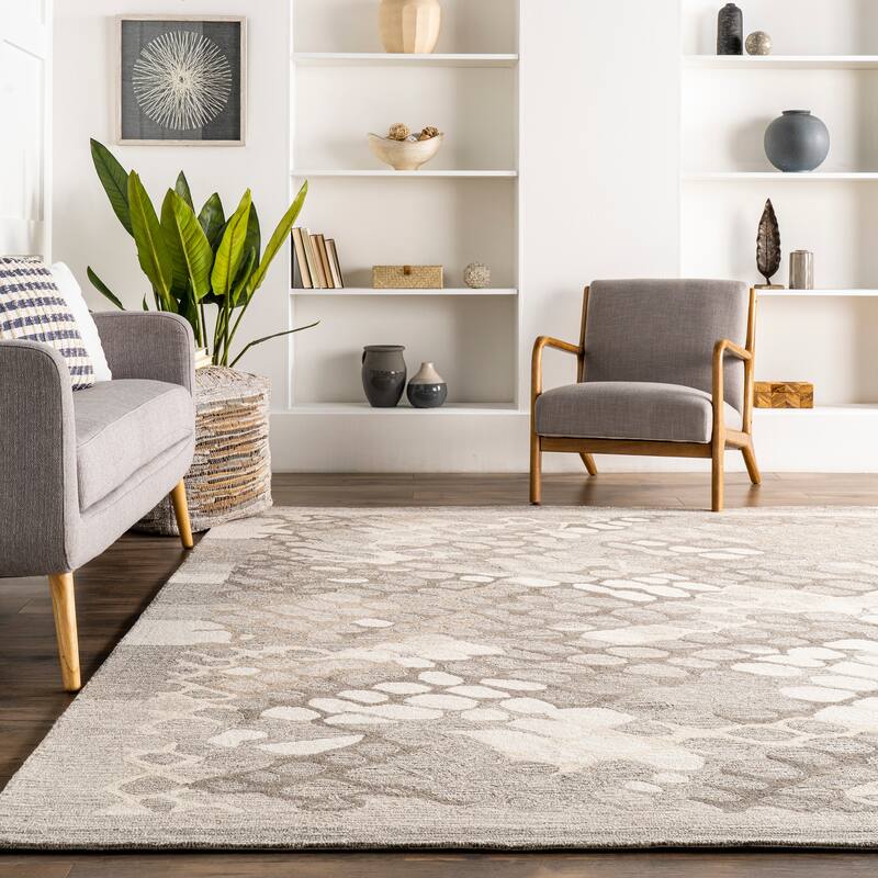 Nuloom Jae Transitional Pebbles Wool Area Rug.