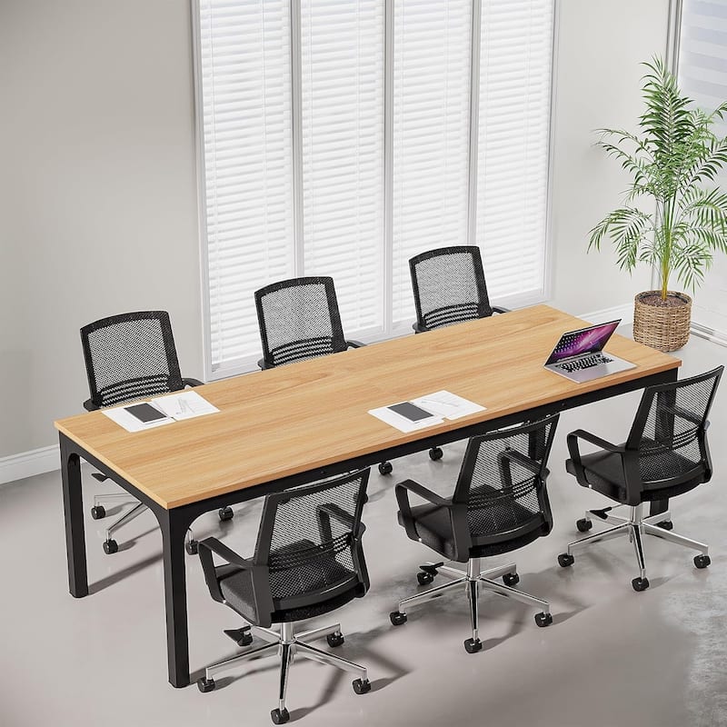 78.74" Large Rectangle Conference Table, Office Meeting/Seminar/Business Table Desk for Office Boardroom & Meeting Room