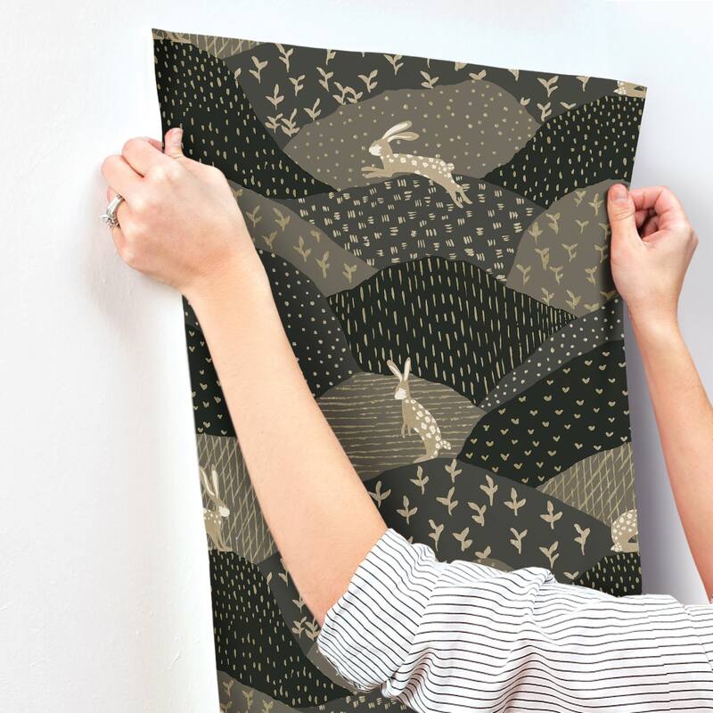 A-Street Prints Peter Black Rabbit Fields Wallpaper