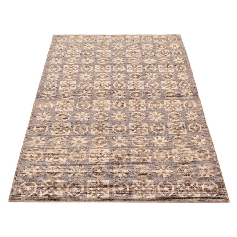 ECARPETGALLERY Hand-knotted Jules Serapi Grey Wool Rug - 5'0 x 8'2