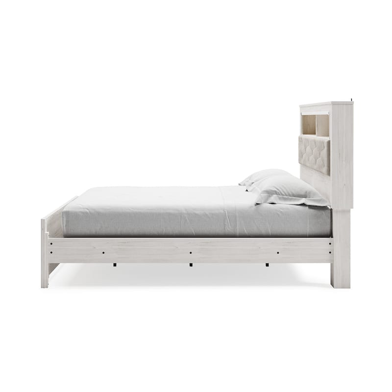 Signature Design by Ashley Altyra White/Gray King Panel Bookcase Bed