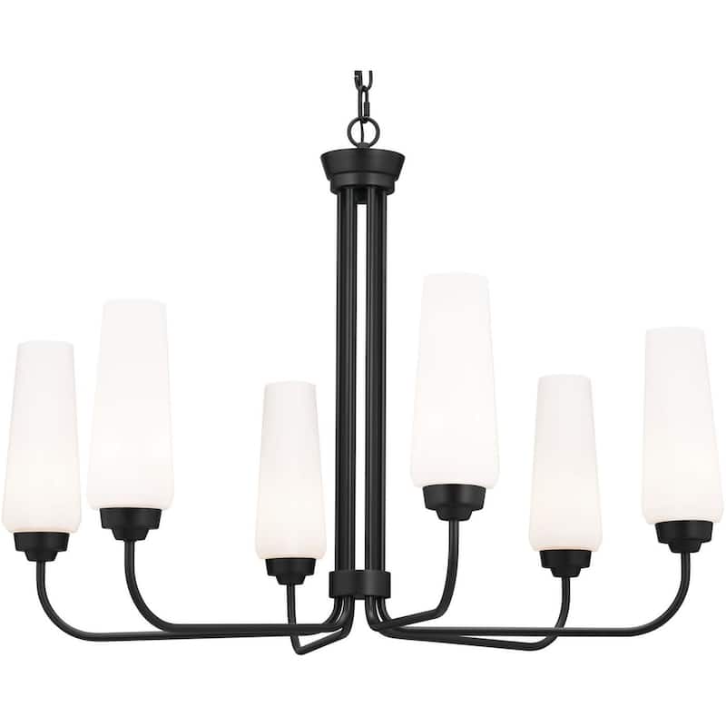 Kichler 52480 Truby 6 Light 30" Wide Chandelier - Black