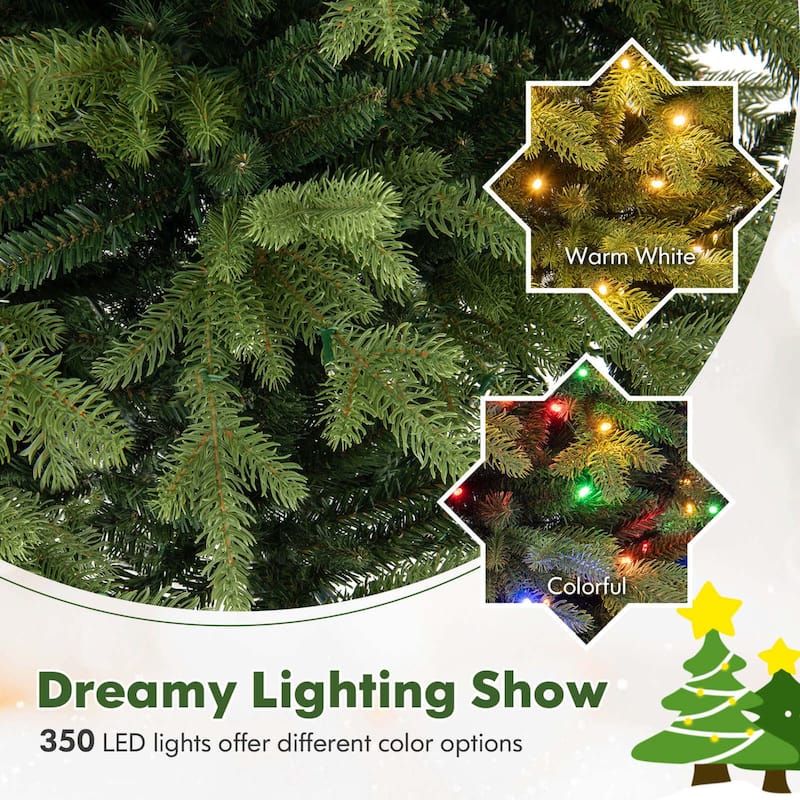 Costway 5/6/7 FT Artificial Xmas Tree with 844/1168/1646 Branch Tips - See Details