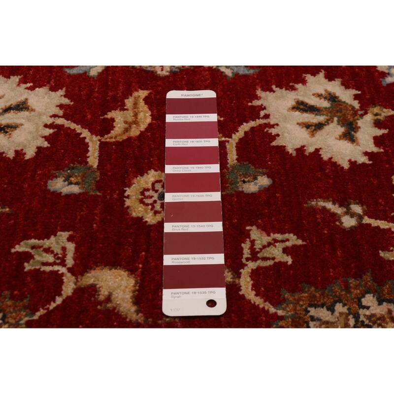 ECARPETGALLERY Hand-knotted Jamshidpour Dark Red Wool Rug - 6' x 6'
