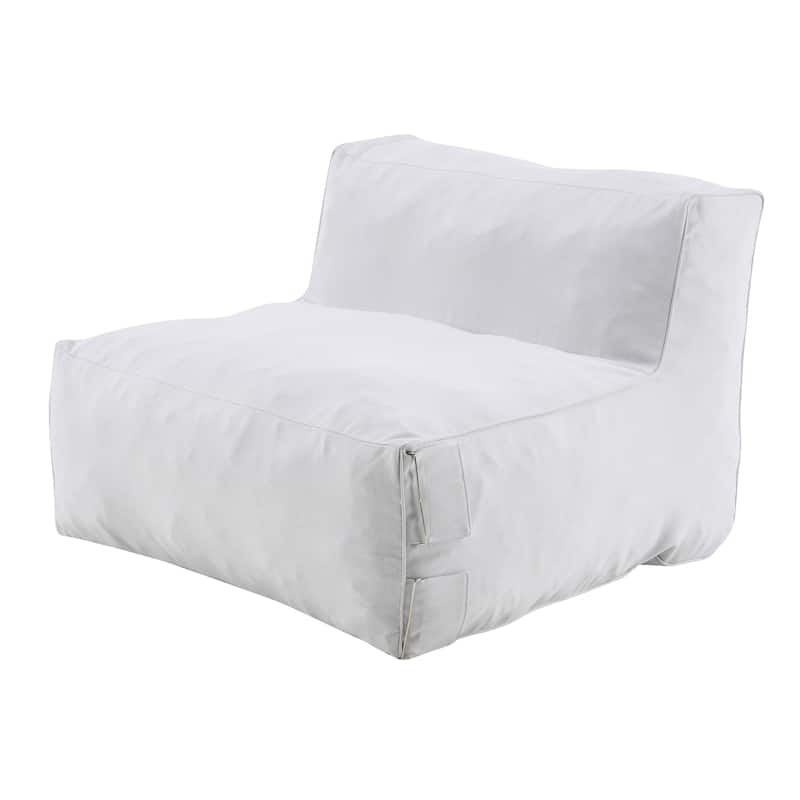 Christopher Knight Home - Nerissa 6-Piece Modular Outdoor/Indoor Bean Bag Sectional Sofa Set with Shredded Foam Filled & Ottoman