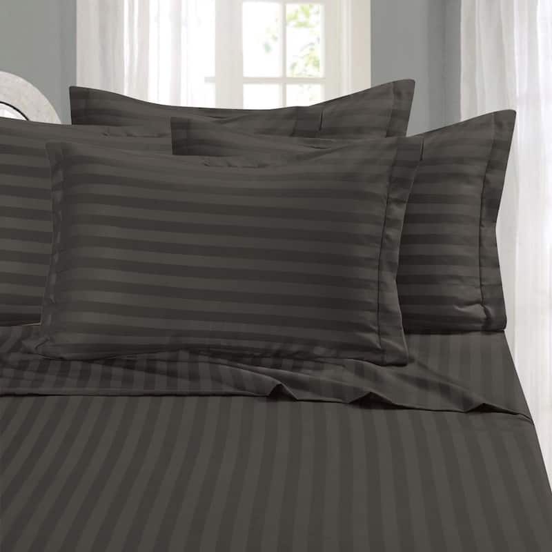 Elegant Comfort Luxurious 6-piece Bed Sheet Set - Full - Gray