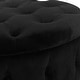 preview thumbnail 8 of 8, Adeco Round Velvet Storage Ottoman Button Tufted Footrest Coffee Table