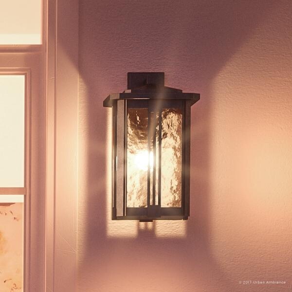 Luxury Craftsman Outdoor Wall Light 18 H X 10 5 W With Mid Luxury Craftsman Outdoor Wall Light 18 H X 10 5 W With Mid Century Modern Style Vertical Stripes Design Natural Black Finish Free Shipping Today